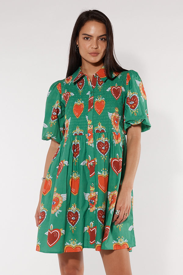 Image of Dresses. Productname: Cowgirl Surfer Bettina Dress Emerald in Emerald colour by brand - Cowgirl Surfer