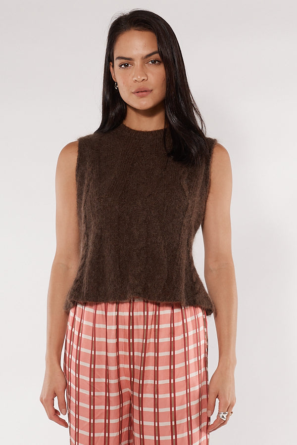 Cowgirl Surfer Braided Vest (Chocolate)