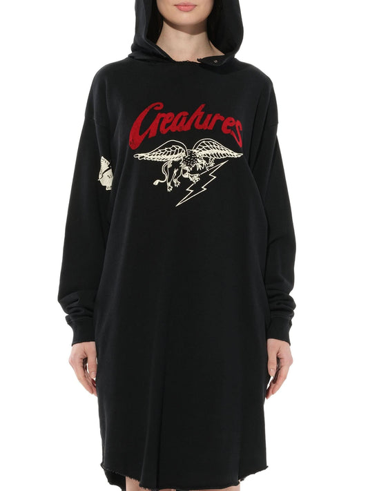 Image of Dresses. Productname: GIVENCHY Creatures Hooded Dress in BLACK colour by brand - GIVENCHY
