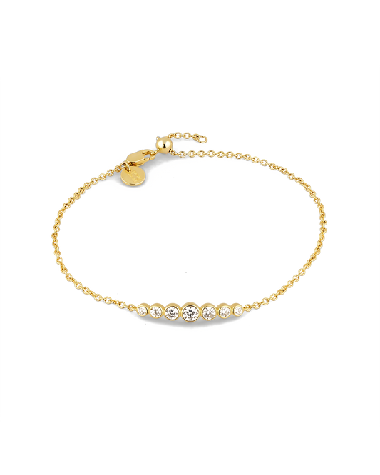 Image of Bracelets. Product name - Crescendo Gold Diamond Bracelet in colour by brand - LAVANA