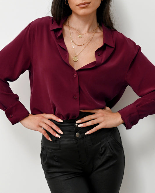 Image of Shirts. Productname: Burgundy in Burgundy colour by brand - The Fable