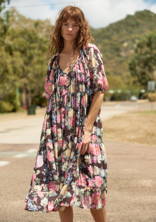 Image of Dresses. Productname: Auguste The Label Daphne Midi Dress in Black colour by brand - Auguste The Label