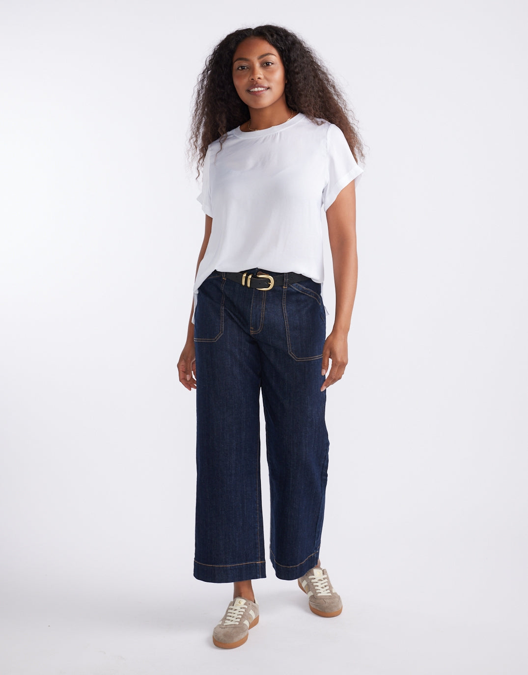 White & Co. Drape Tee (White)