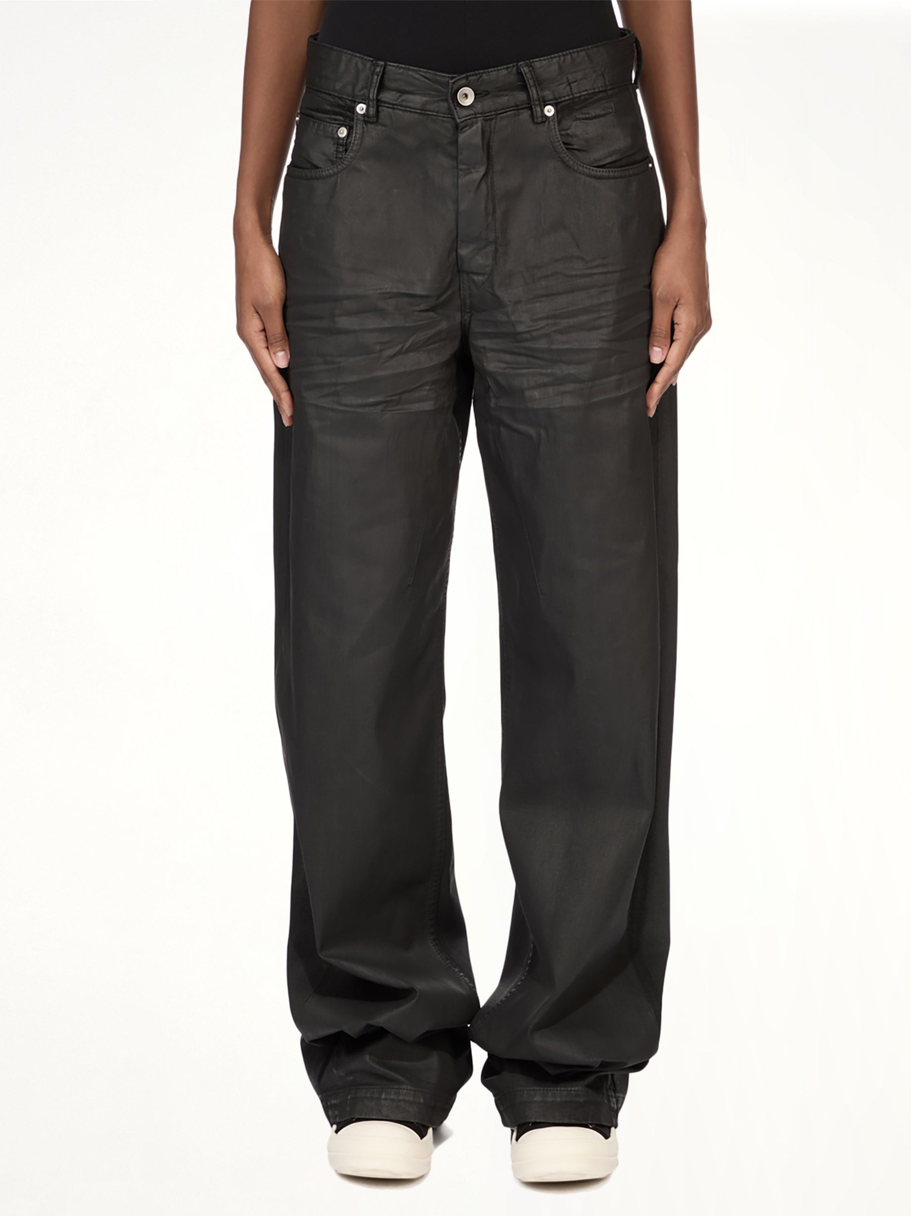 Image of Jeans. Product name - Geth Jeans in Black colour by brand - RICK OWENS DRKSHDW