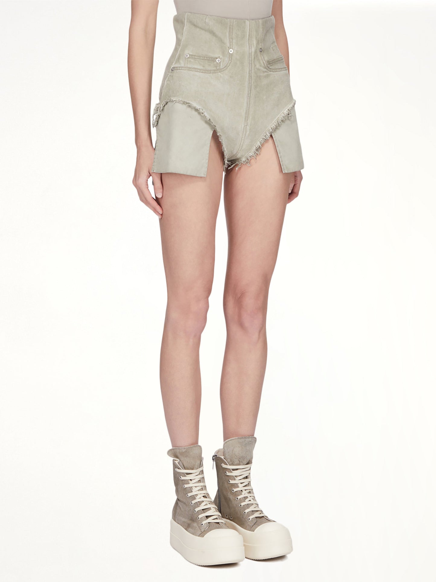 RICK OWENS DRKSHDW Dirt Cutoffs (Beige)