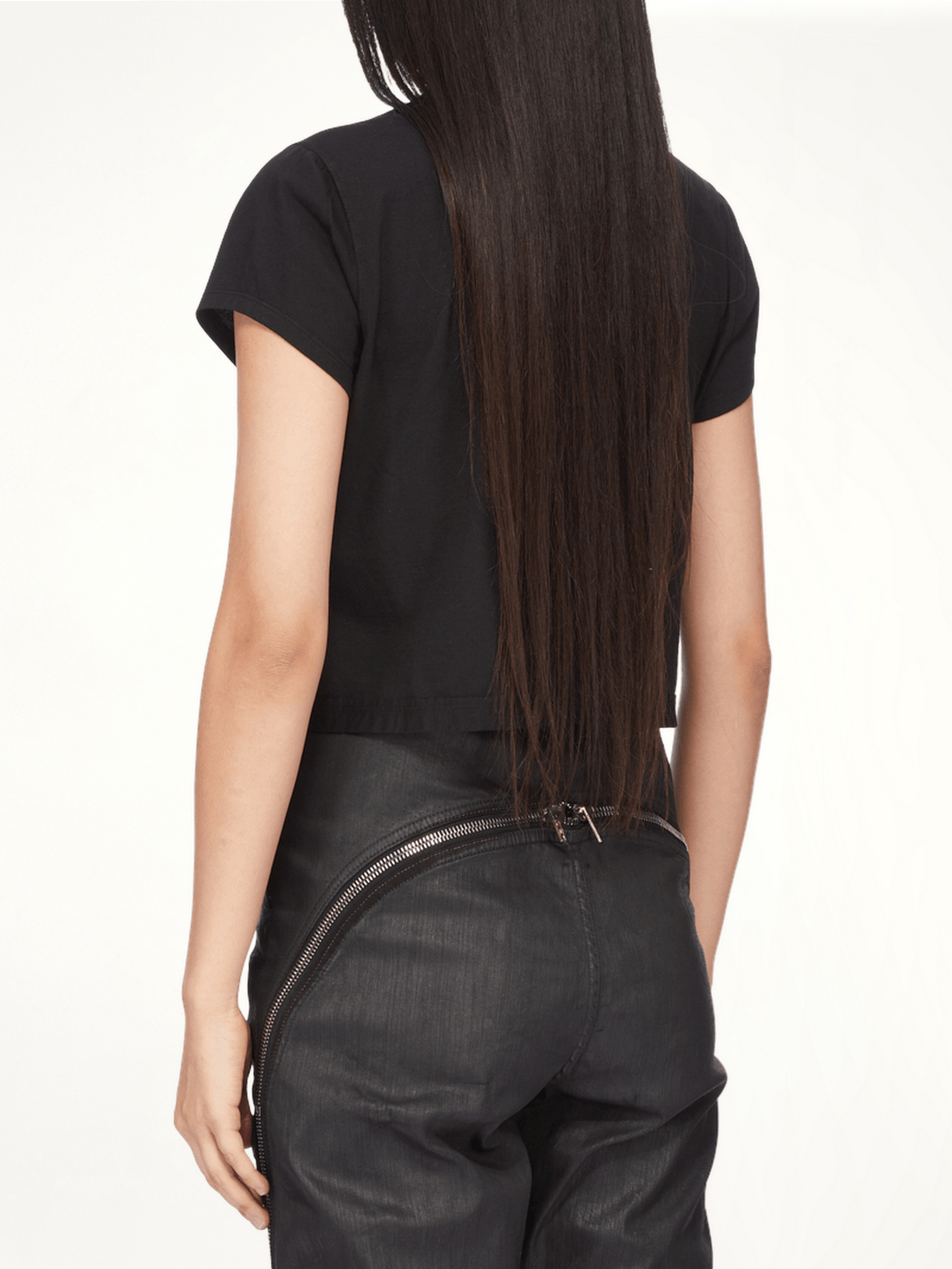 RICK OWENS DRKSHDW Cropped Small Level T-Shirt (Black)
