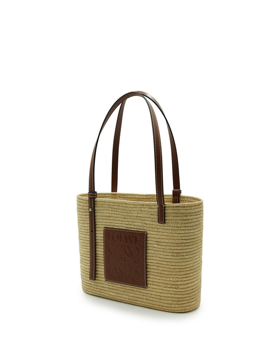 LOEWE Small Square Basket Bag (Natural)
