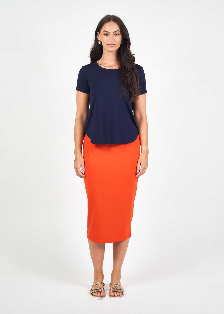 Lou Lou Janis Short Sleeve Bamboo T-Shirt (Navy)