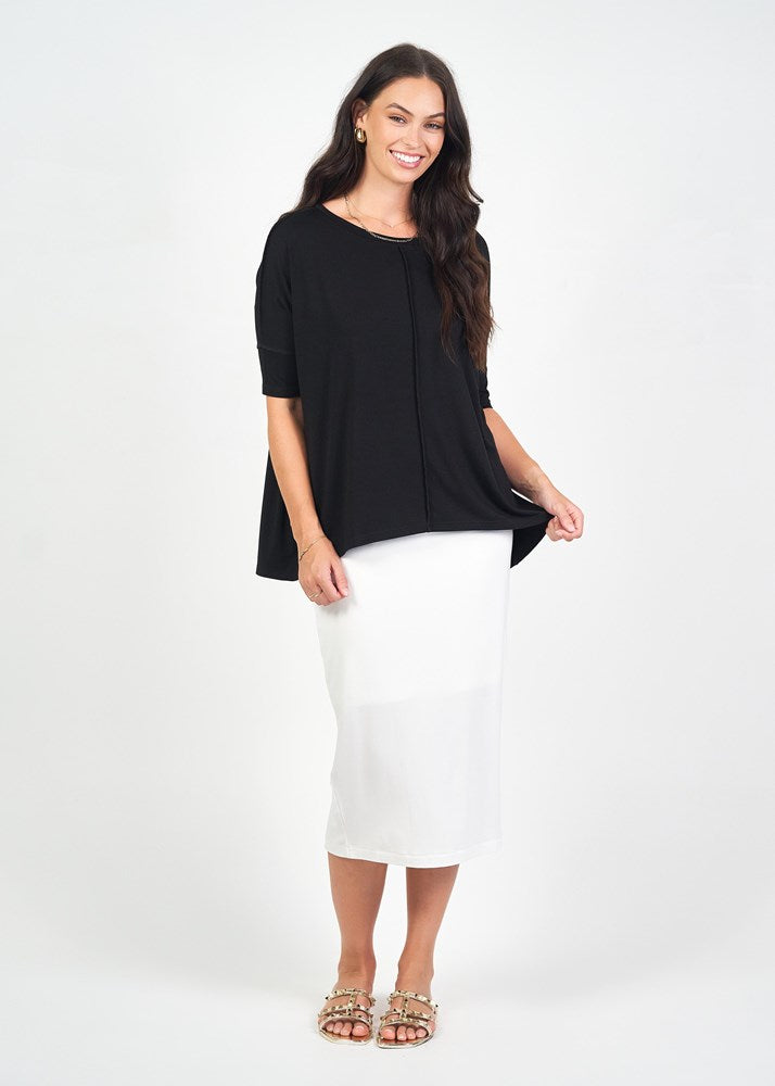 Lou Lou Stella Oversized Bamboo Slouch T-Shirt (Cream)