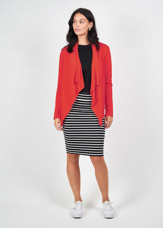 Lou Lou Joni Bamboo Waterfall Cardigan/Jacket (Fiery Red)
