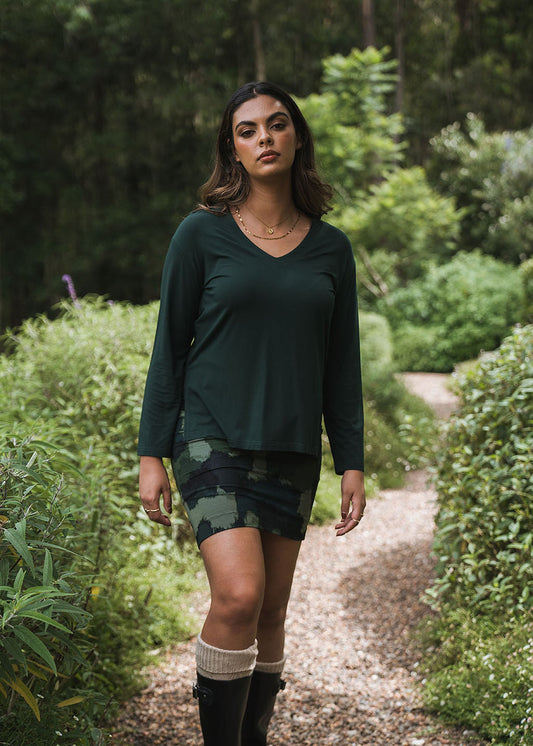 Lou Lou Midi Bamboo Whitney Tube Skirt (Camouflage)