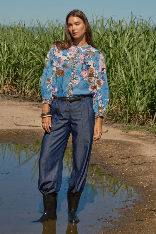 Image of a model wearing Tops. Productname: Rubyyaya Primrose Top in Top colour by brand - Rubyyaya