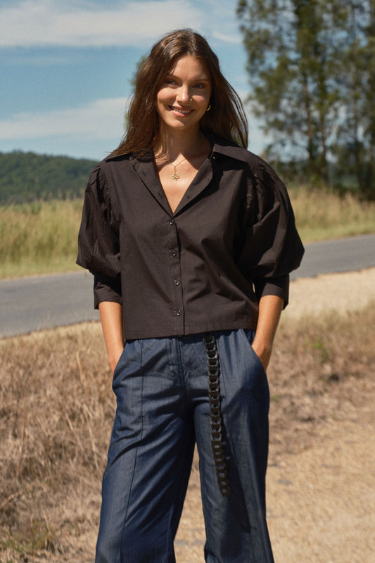 Image of Shirts. Productname: Rubyyaya Beth Shirt Black in Black colour by brand - Rubyyaya