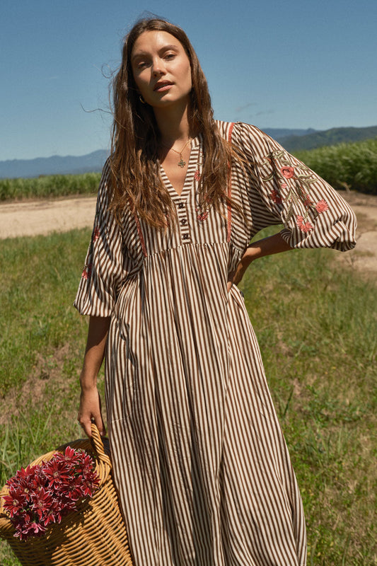 Image of Dresses. Productname: LulaSoul Ontario Midi Espresso in Espresso colour by brand - LulaSoul