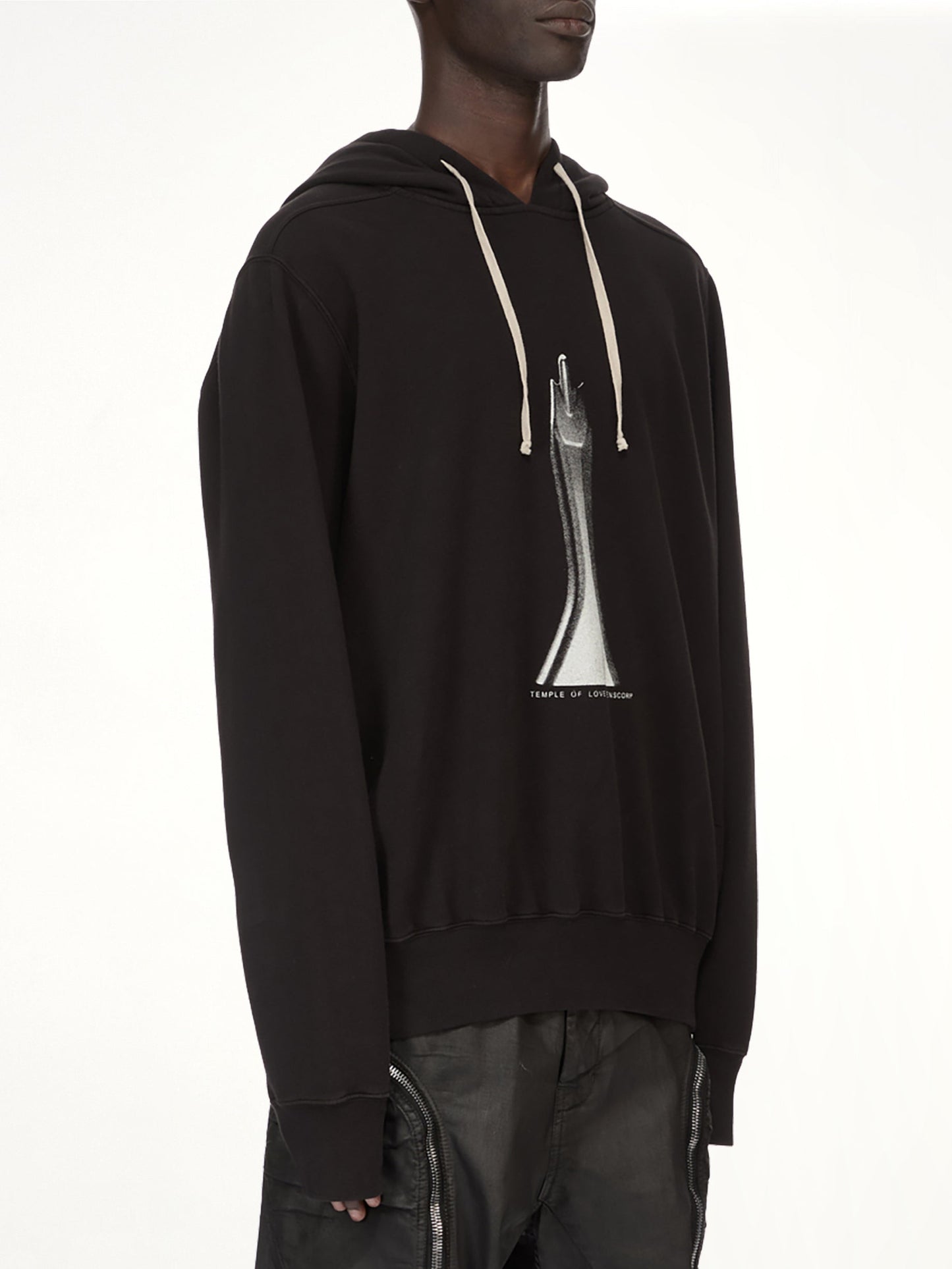 RICK OWENS DRKSHDW Statue Oversized Hoodie (Black)