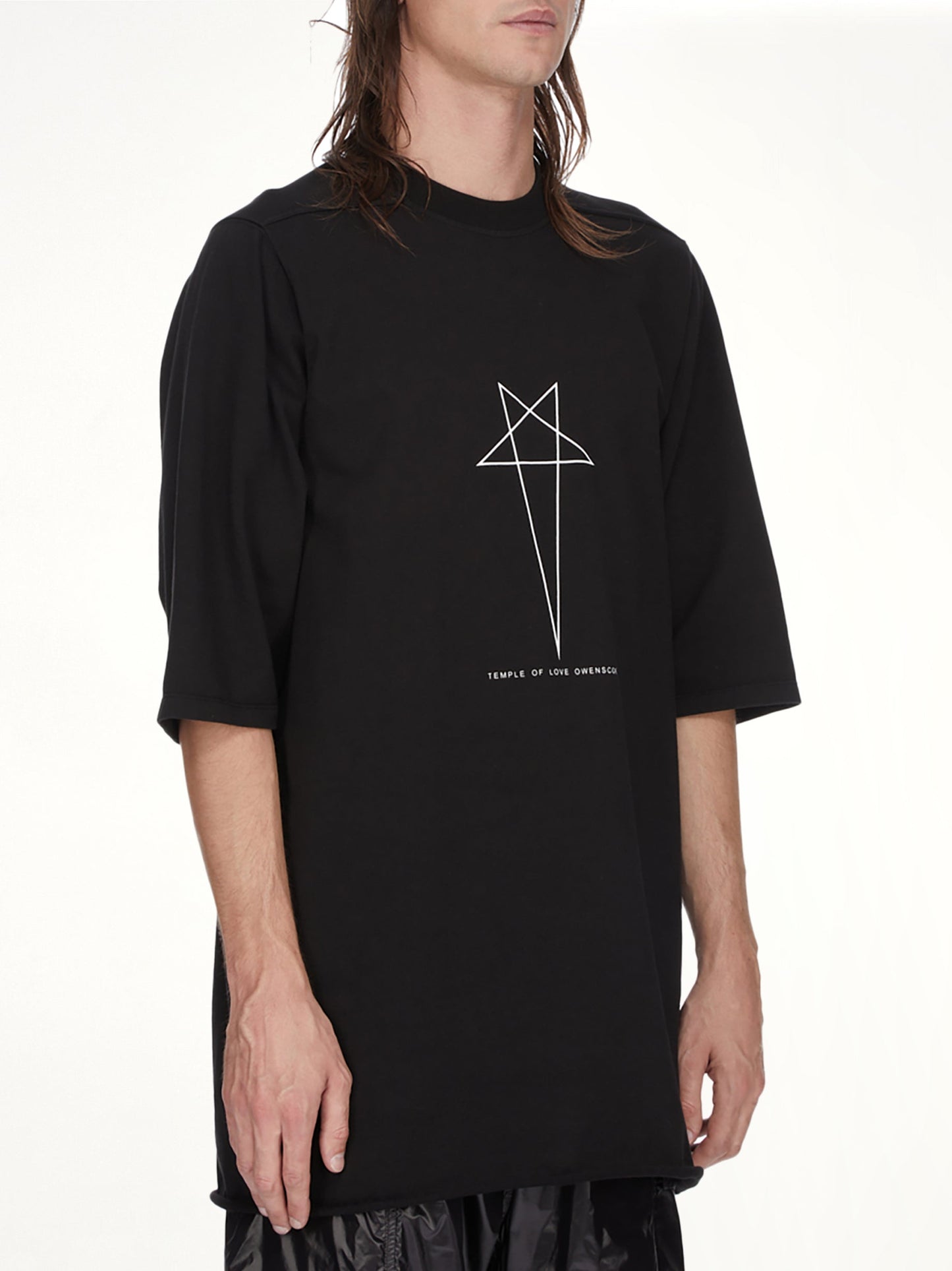 RICK OWENS DRKSHDW Pentagram Jumbo SS T-Shirt (Black)