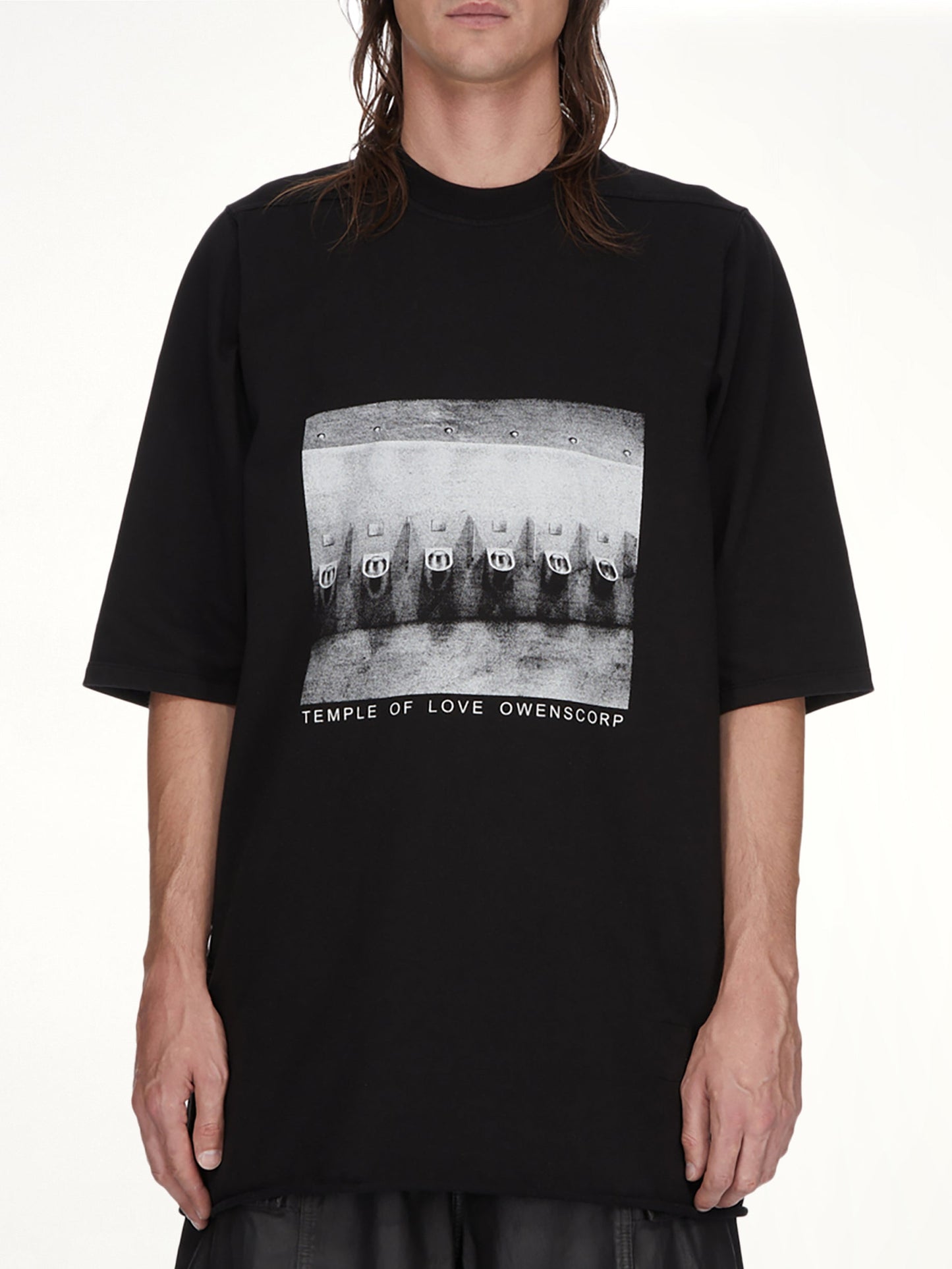 Image of T-Shirts. Product name - Urinal Jumbo SS T-Shirt in Black colour by brand - RICK OWENS DRKSHDW