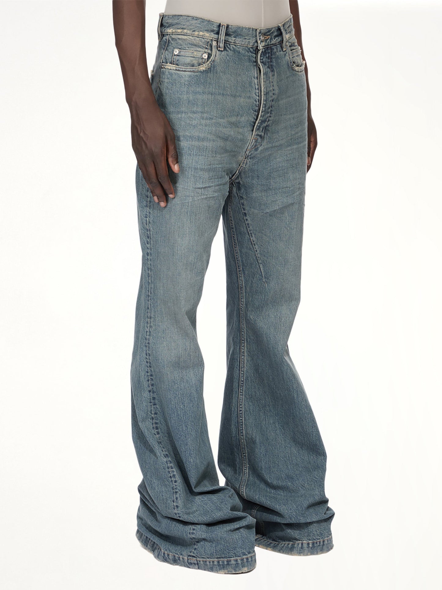 RICK OWENS DRKSHDW Bolan Bootcut Jeans (Blue)