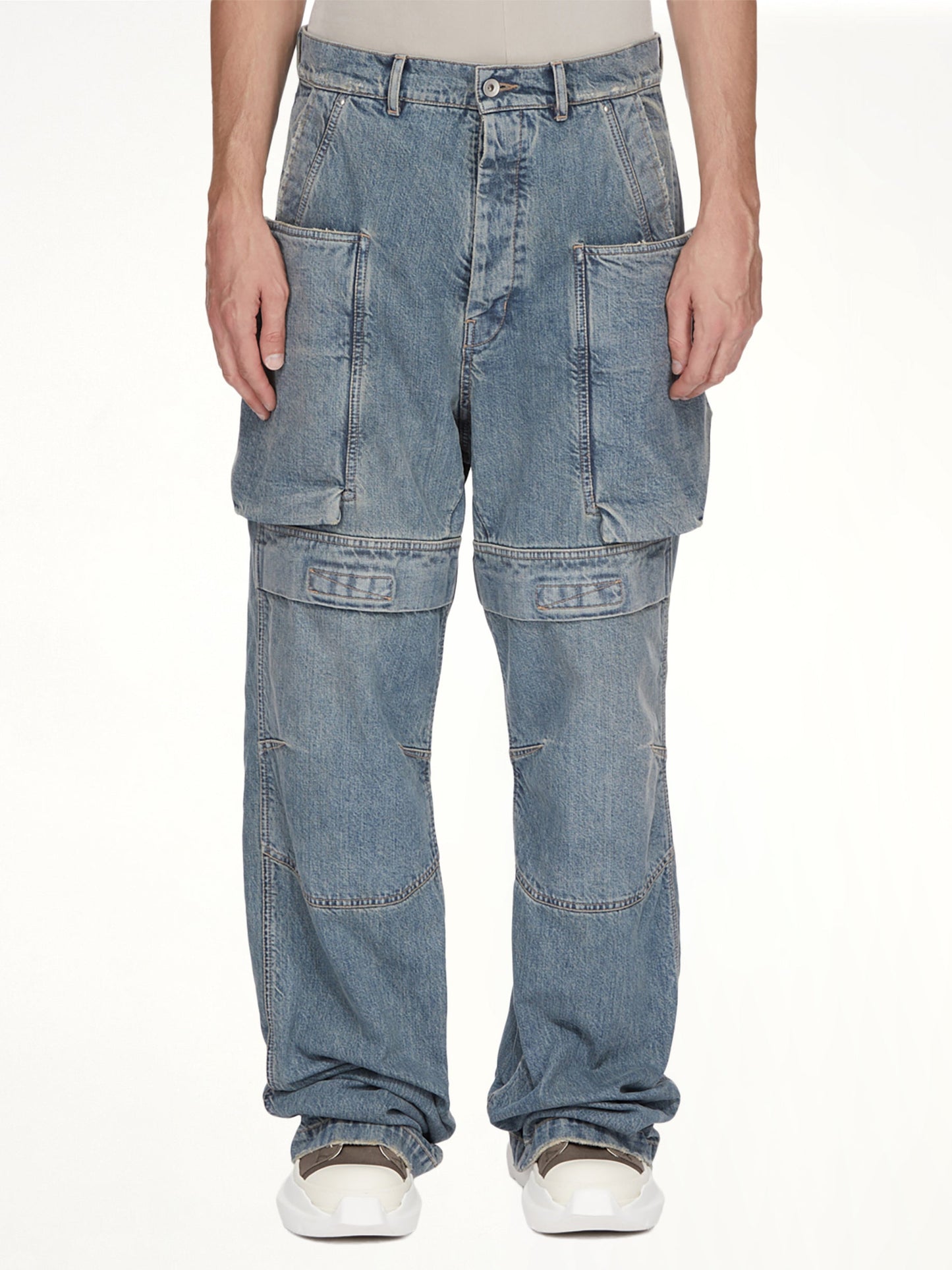 Image of Jeans. Product name - Stefan Cargo in Blue colour by brand - RICK OWENS DRKSHDW