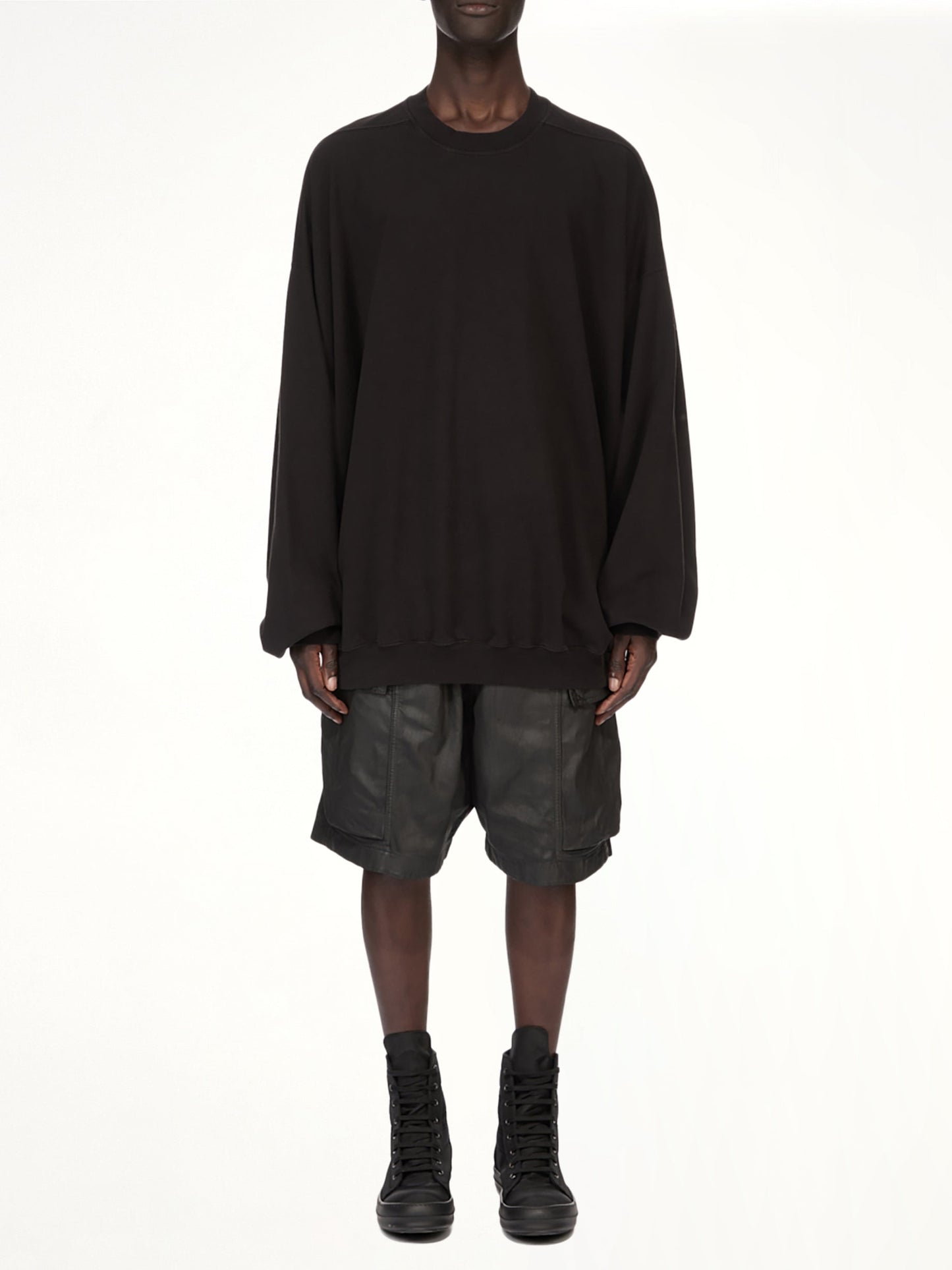RICK OWENS DRKSHDW Denim Cargobela Shorts (Black)