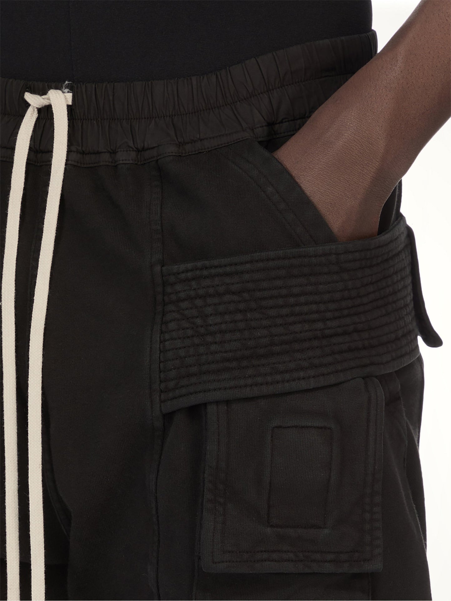 RICK OWENS DRKSHDW Creatch Cargo Drawstring (Black)