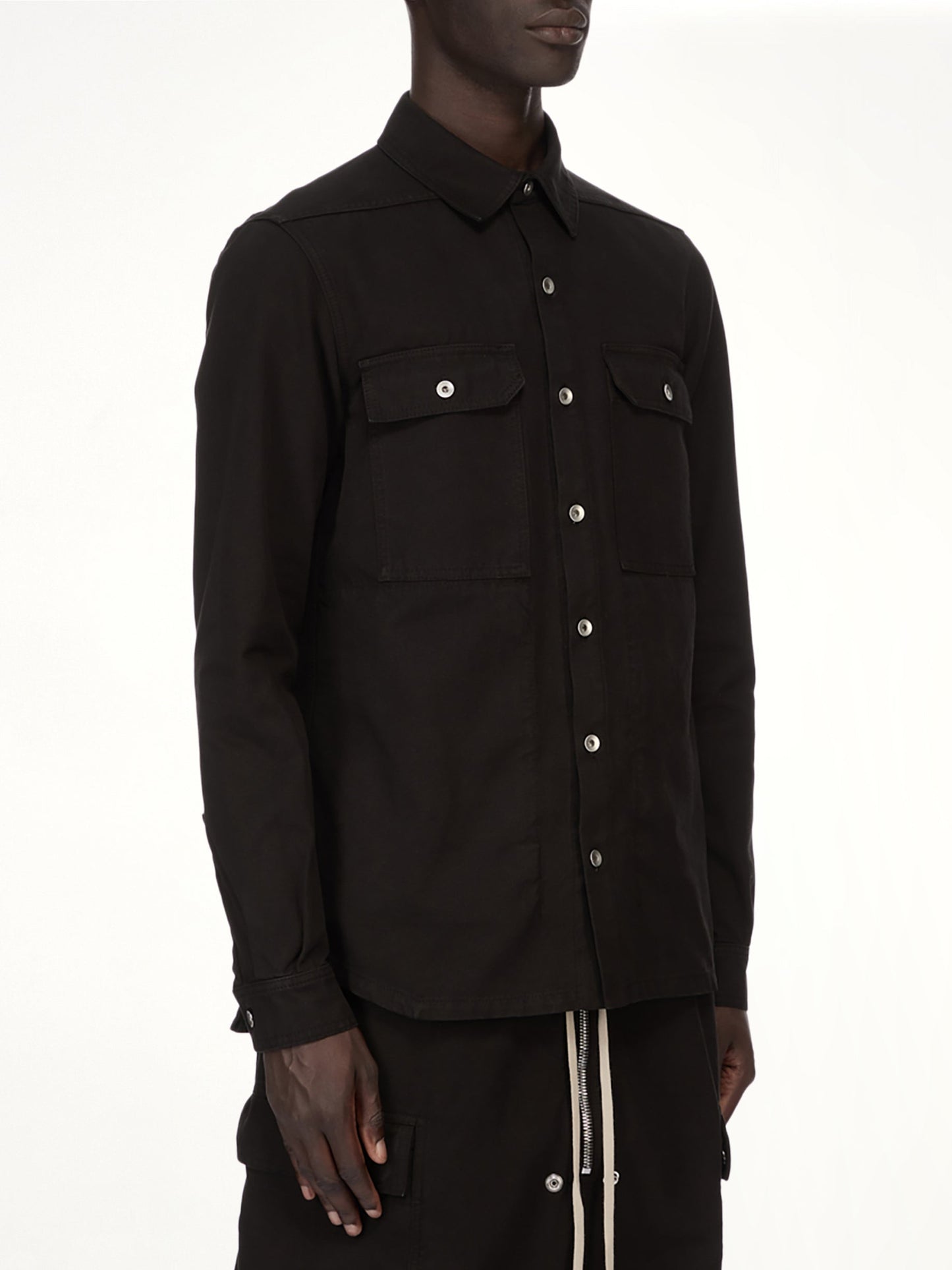 RICK OWENS DRKSHDW Woven Outershirt (Black)