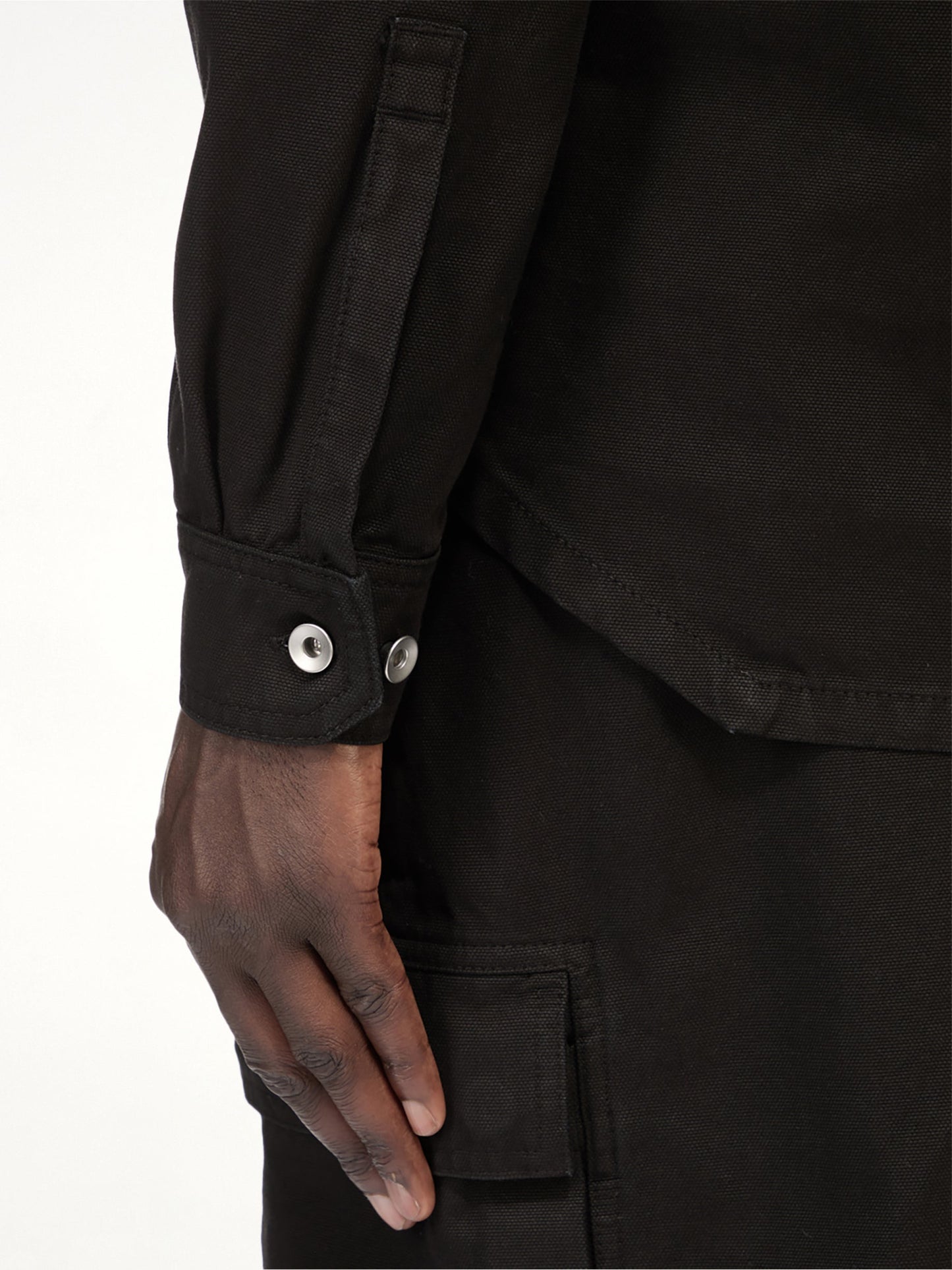 RICK OWENS DRKSHDW Woven Outershirt (Black)