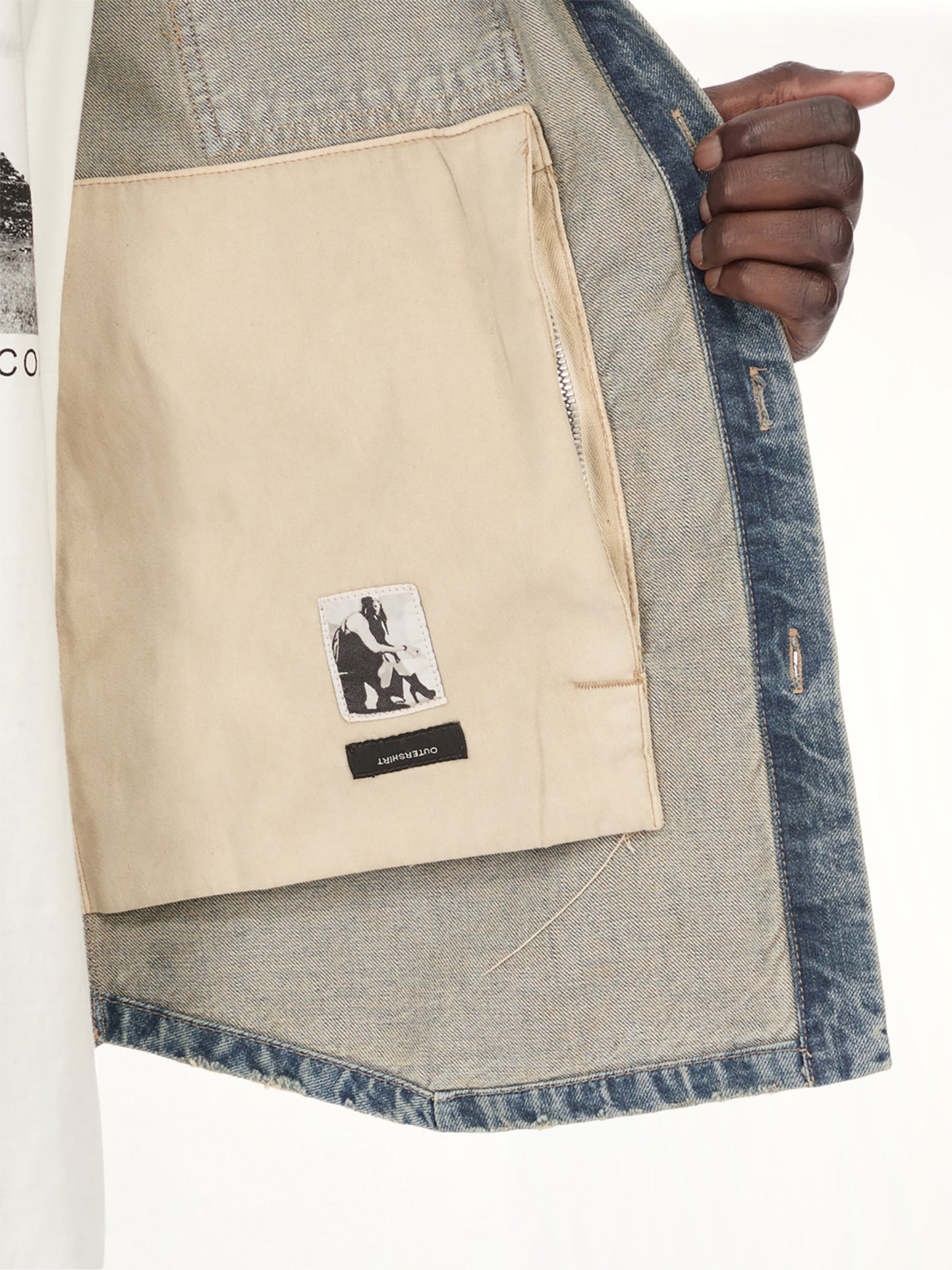 RICK OWENS DRKSHDW Denim Outershirt (Blue)