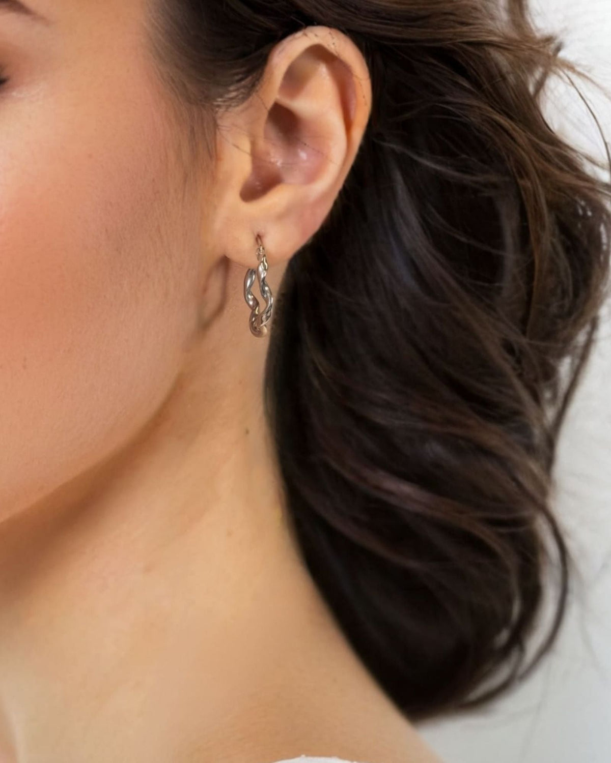 LAVANA Dance Silver Hoop Earrings