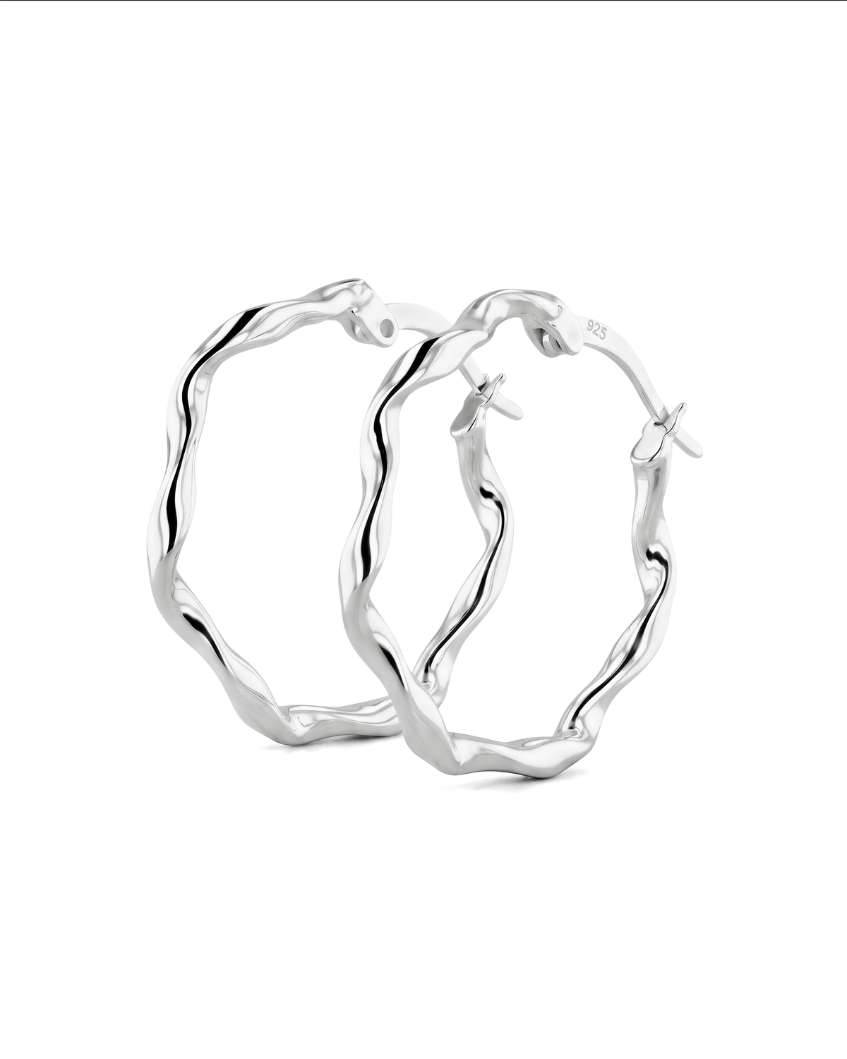 LAVANA Dance Silver Hoop Earrings