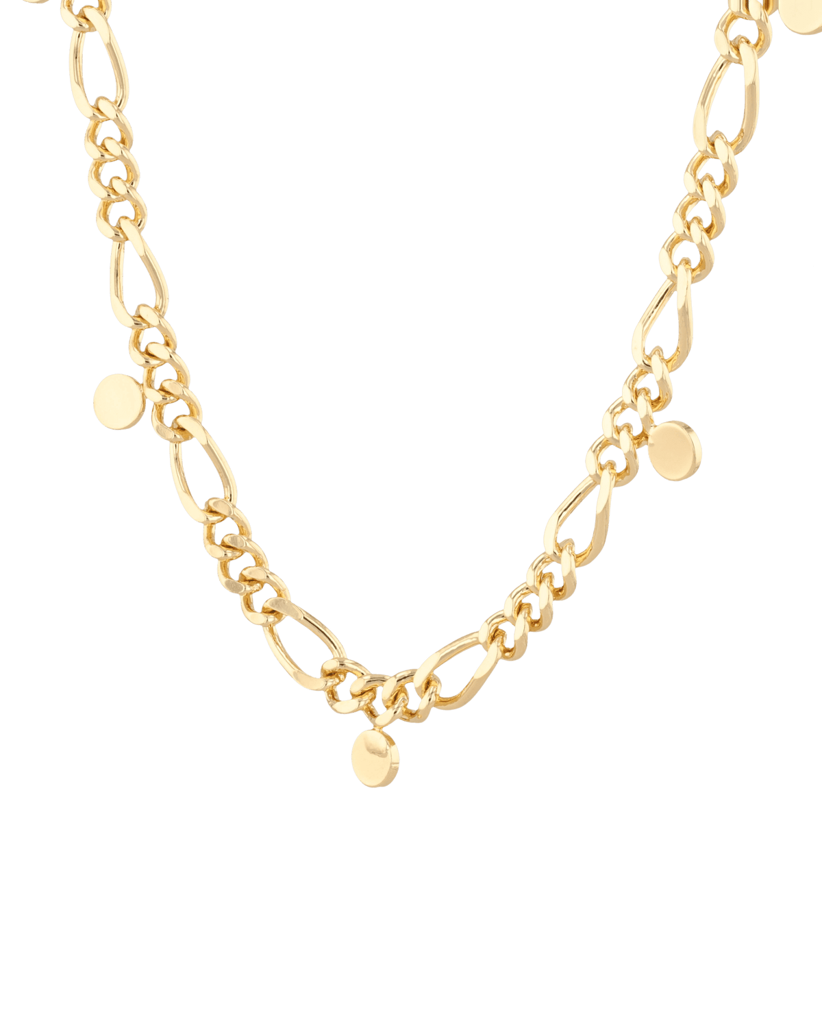 LAVANA Dancing Discs Figaro Gold Chain Necklace