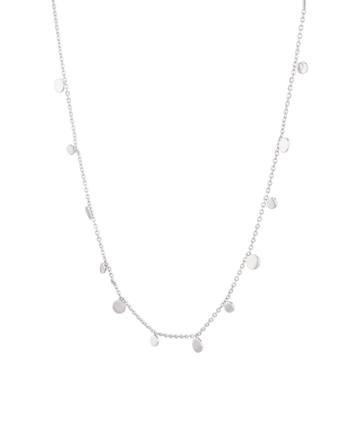 LAVANA Dancing Discs Silver Chain Necklace