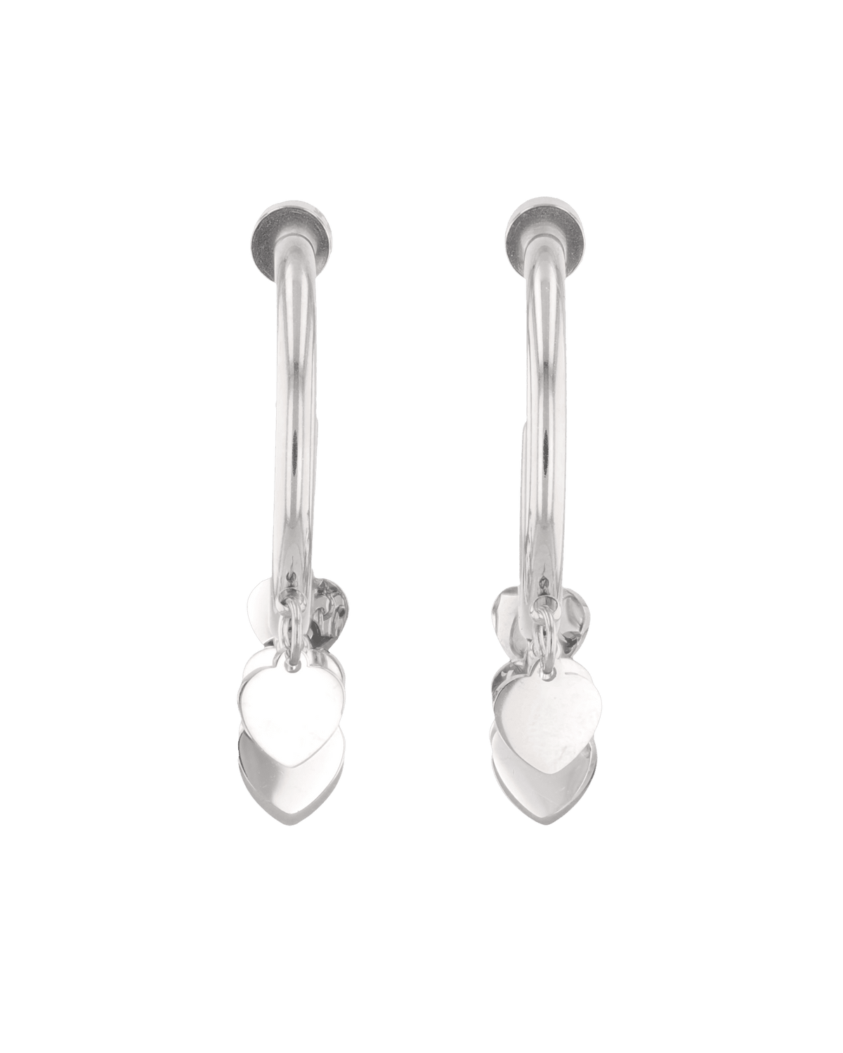 LAVANA Dancing Discs Silver Hoop Earrings