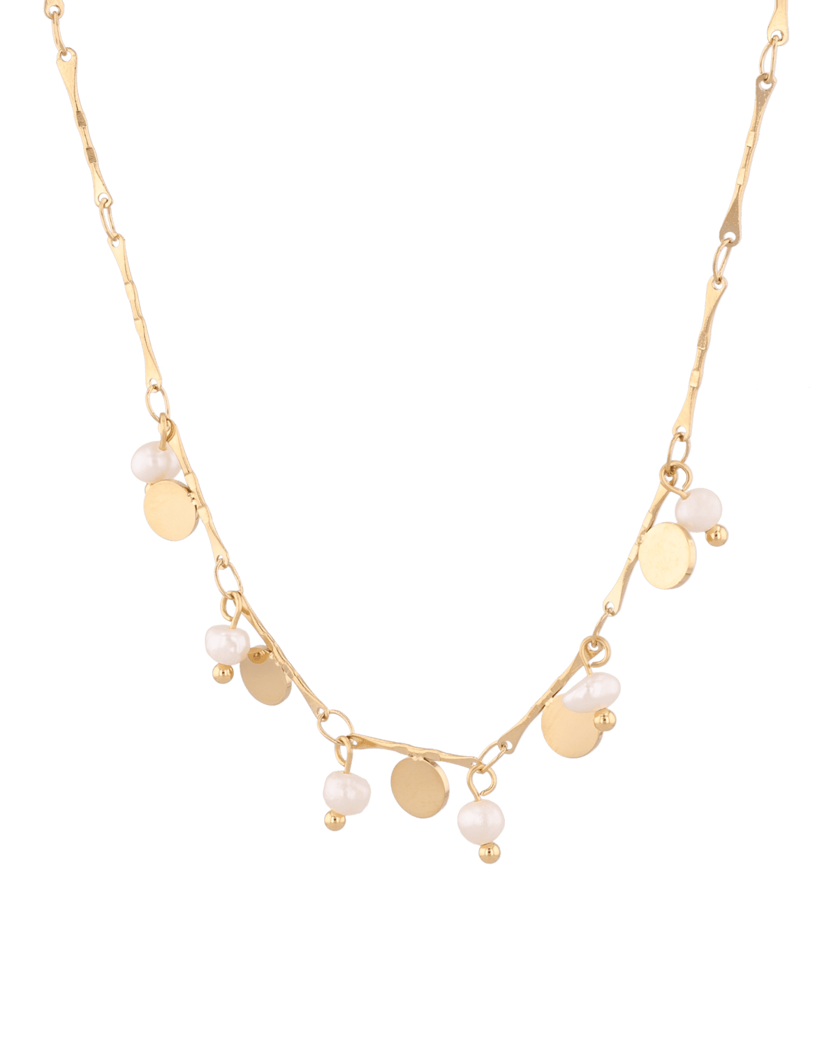 LAVANA Dancing Discs Tango Gold Chain Necklace