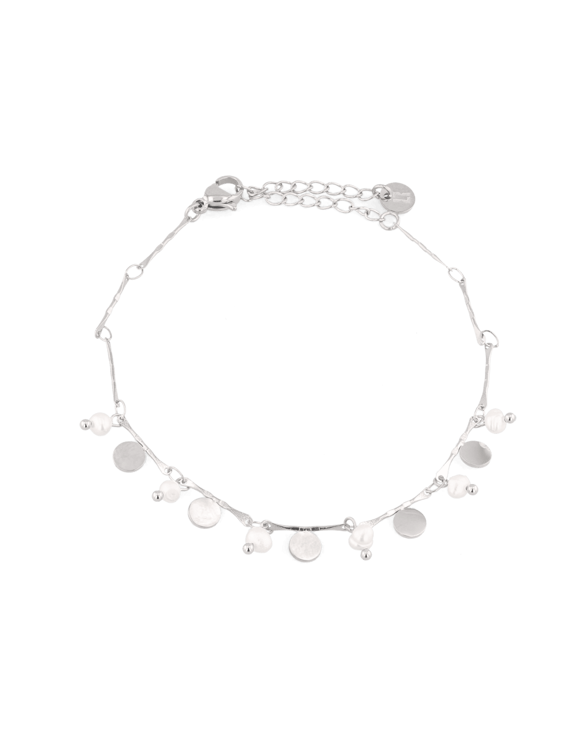 Image of Bracelets. Product name - Dancing Discs Tango Silver Bracelet in colour by brand - LAVANA