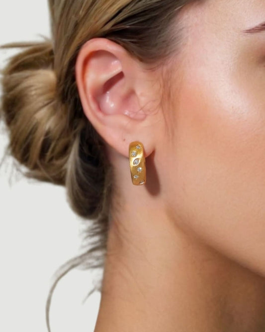 LAVANA Dancing Stars Gold Hoop Earrings