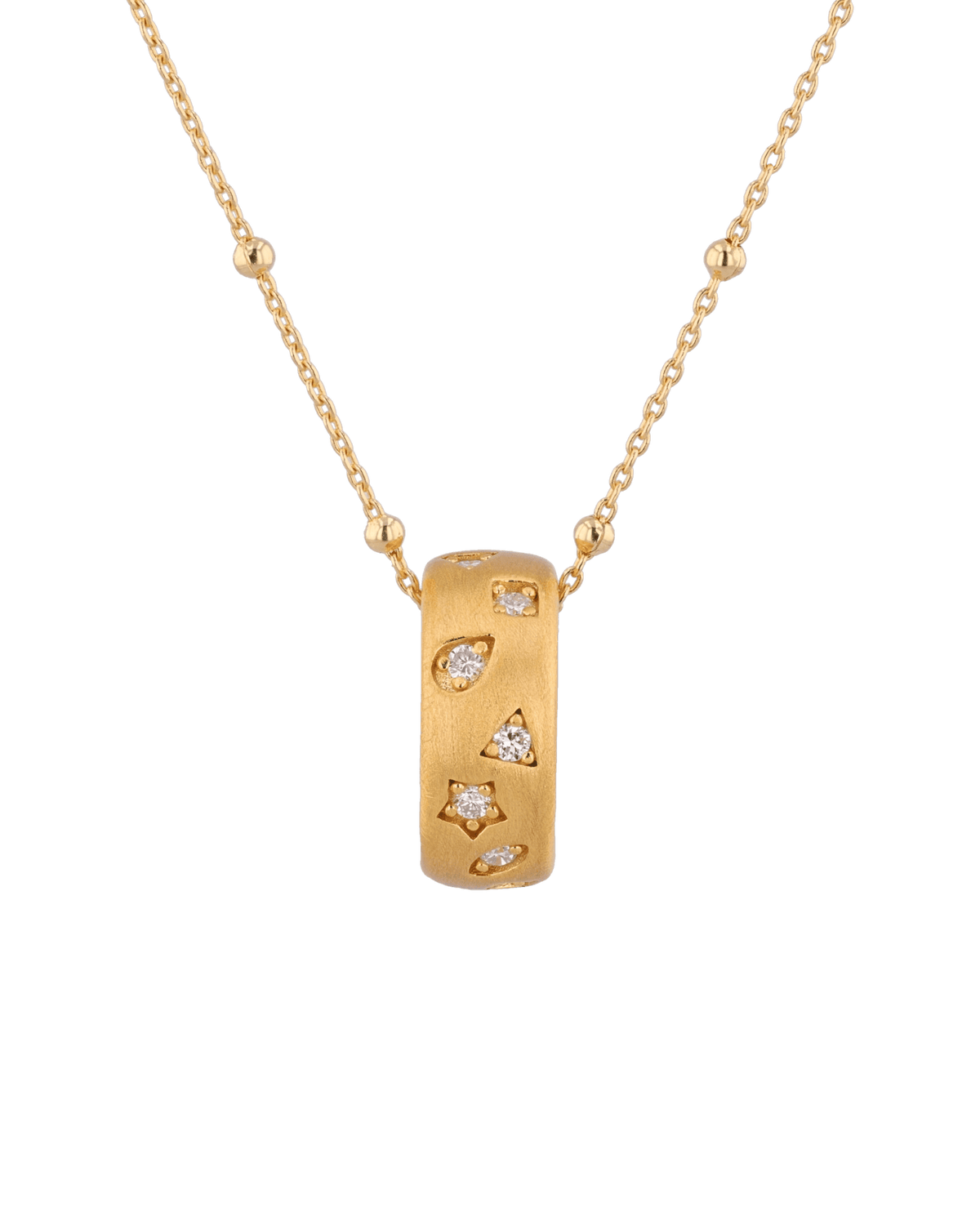 Image of Charms. Product name - Dancing Stars Gold Pendant in colour by brand - LAVANA