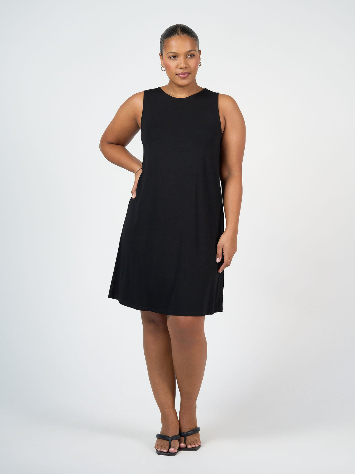 Lou Lou Danity Bamboo Shift Dress (Black)
