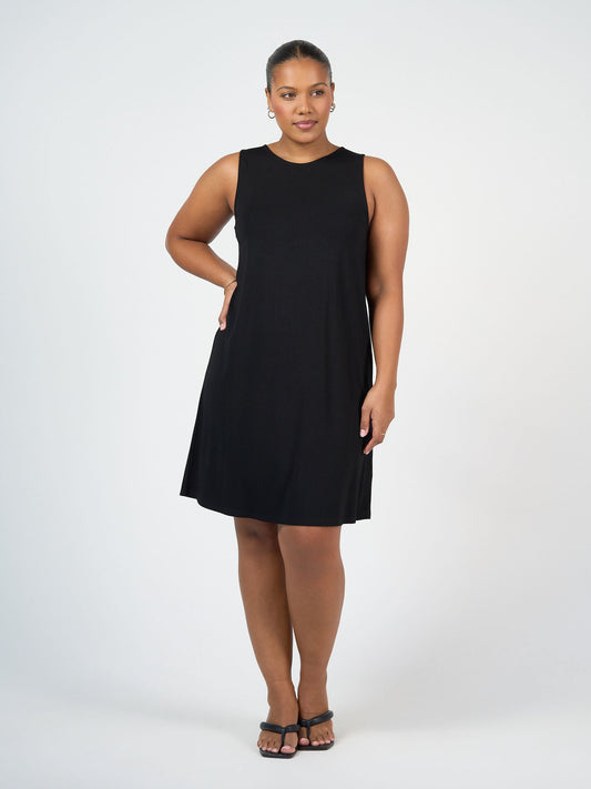 Lou Lou Danity Bamboo Shift Dress (Black)