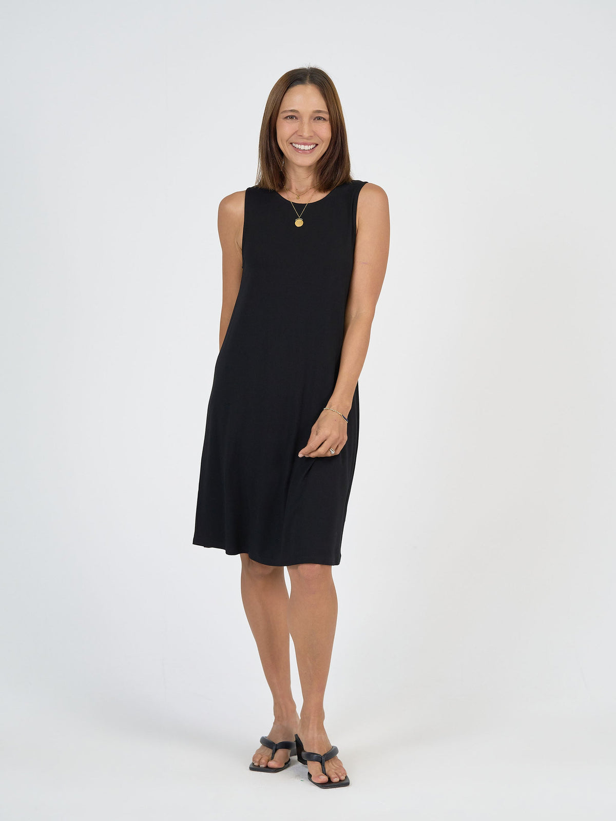 Lou Lou Danity Bamboo Shift Dress (Black)