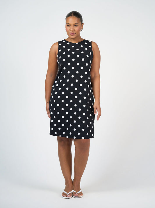 Image of Dresses. Product name - Danity Bamboo Shift Dress Polka Dot in Polka Dot colour by brand - Lou Lou