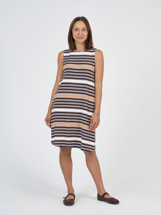 Image of Dresses. Product name - Danity Bamboo Shift Dress Stripe in Stripe colour by brand - Lou Lou