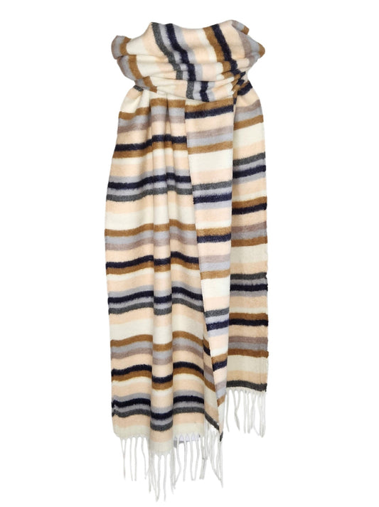 Image of Scarves & Shawls. Productname: DIRECTIONS INTERNATIONAL STRAIGHT LINES SCARF in Natural colour by brand - Directions International