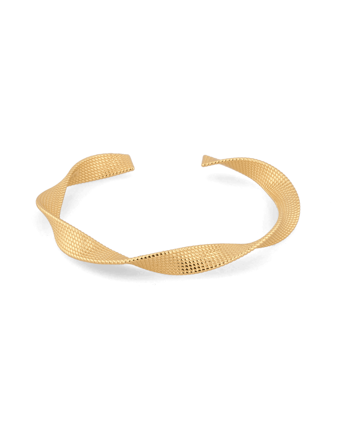 LAVANA Disco Mesh Gold Cuff Bracelet