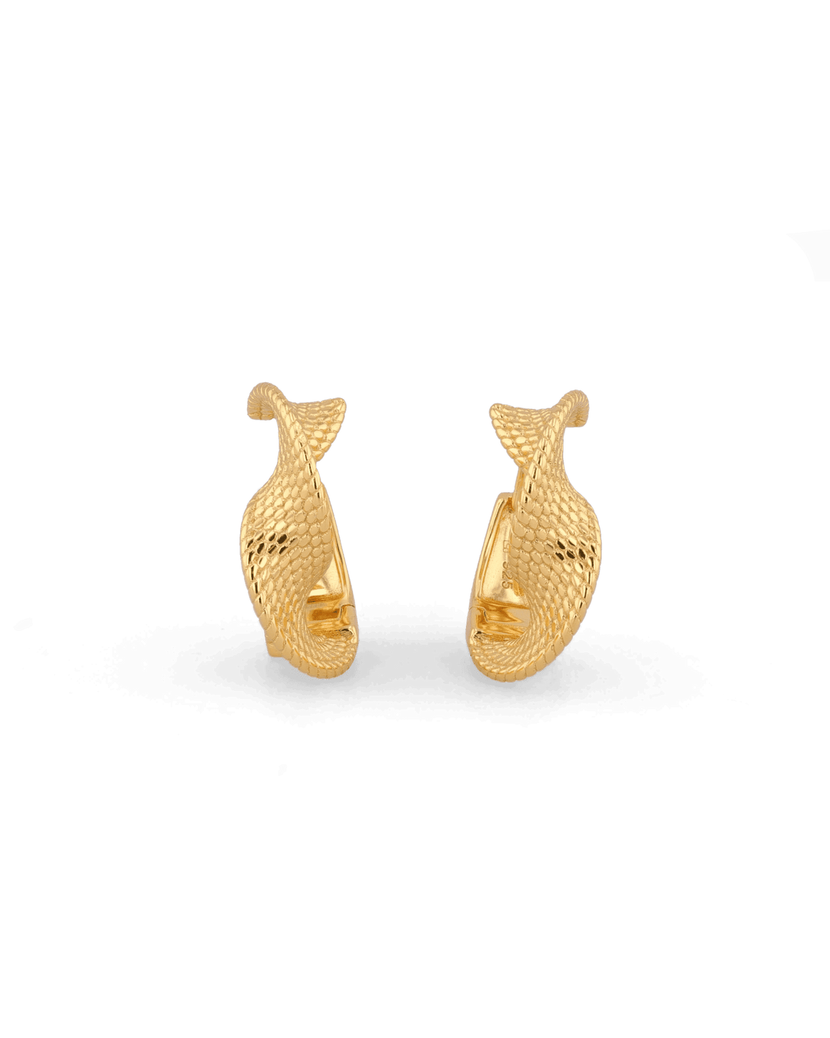 LAVANA Disco Mesh Gold Hoop Earrings