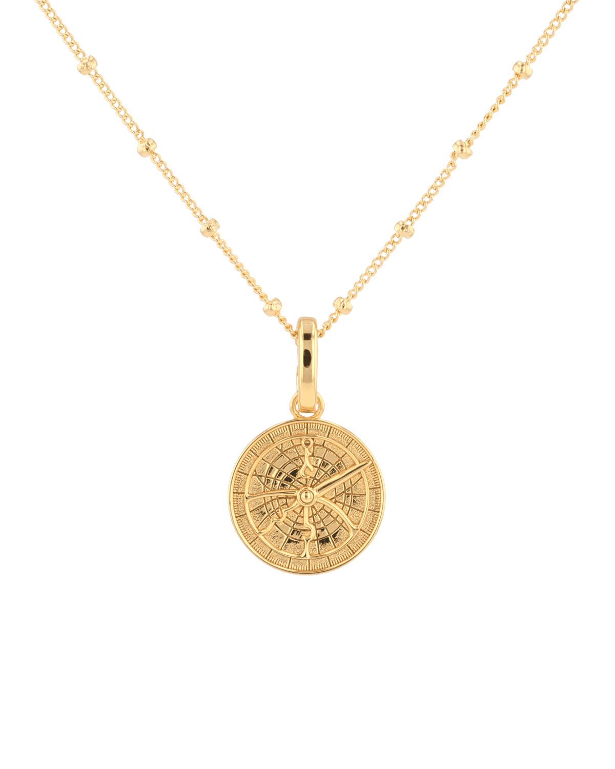 Image of Charms. Product name - Discovery Compass Gold Pendant in colour by brand - LAVANA