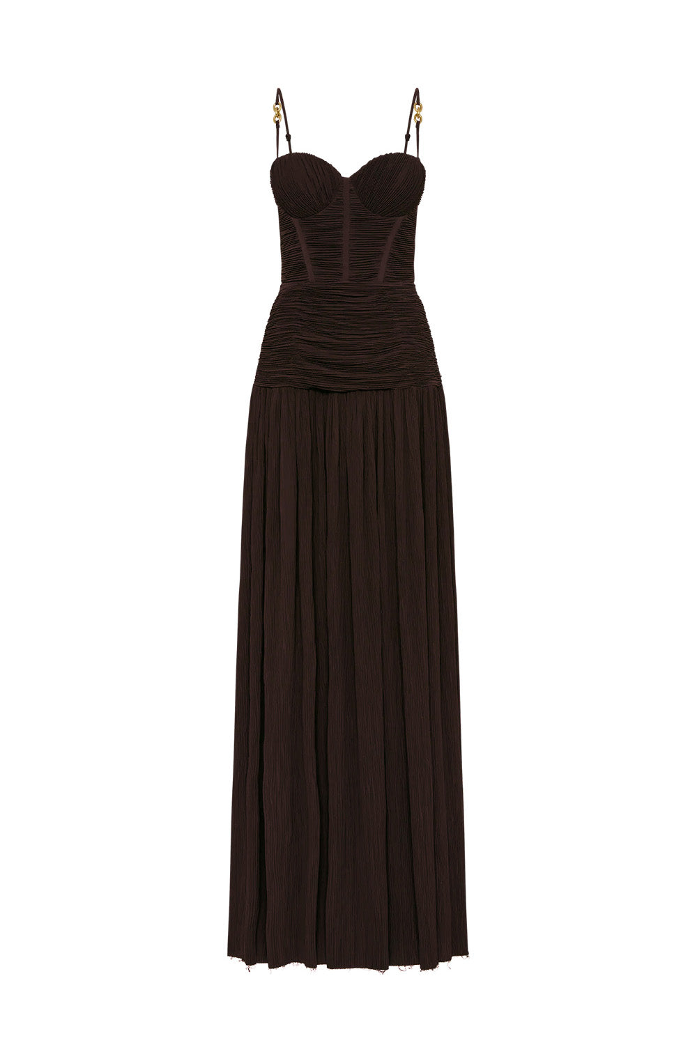 Double Time Pleat Dress (Dark Chocolate)