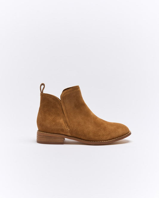 Image of Boots. Productname: Douglas Leather Boot in Tan Suede colour by brand - Walnut Melbourne