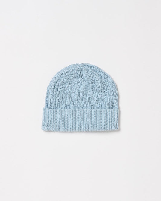 Image of Hats. Product name - Dove Beanie in Baby Blue colour by brand - Walnut Melbourne