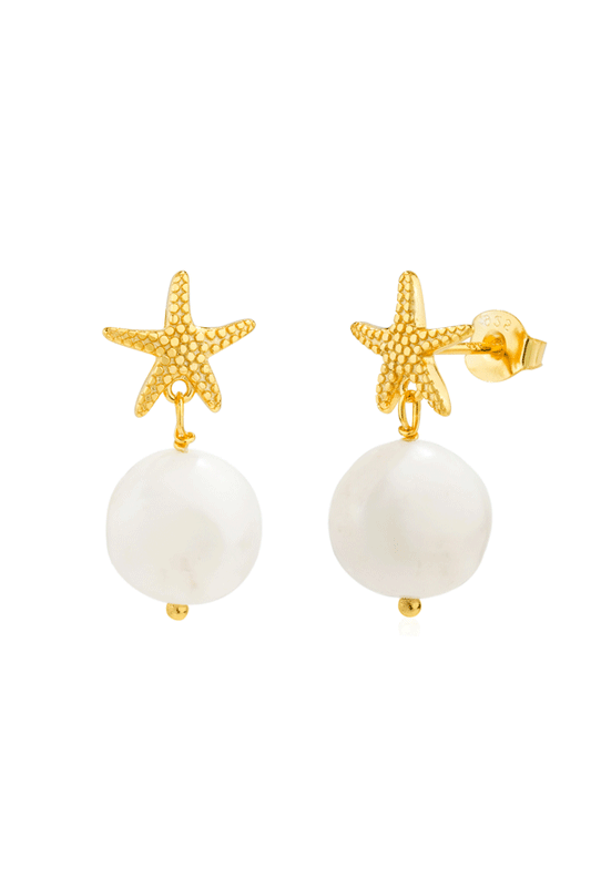 Image of Earrings. Productname: Jewel Citizen | Down By The Sea Earrings in Gold colour by brand - Jewellery